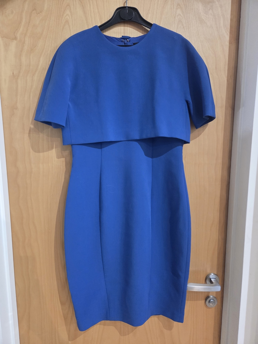 Cobalt Blue Short Sleeve Midi Dress